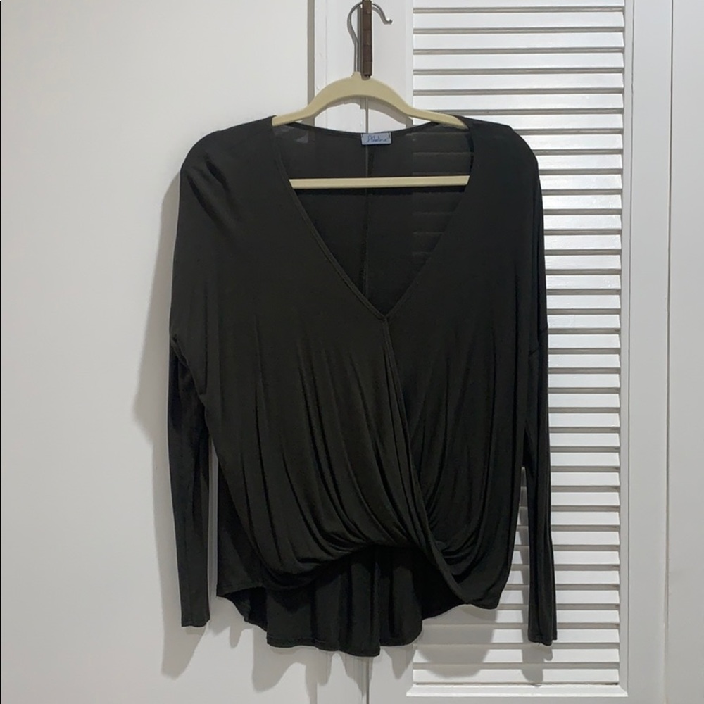 Casual top, olive green